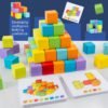 Children's Cube Space Thinking Buildling Blocks Preschool 3D Puzzle Thinking Training Education Montessori Wood Teaching Aid Toy